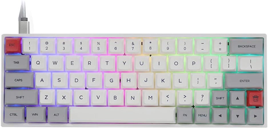 Hot Swappable Bluetooth 5.1 Wireless/Wired RGB Backlit Mechanical Keyboard H6067