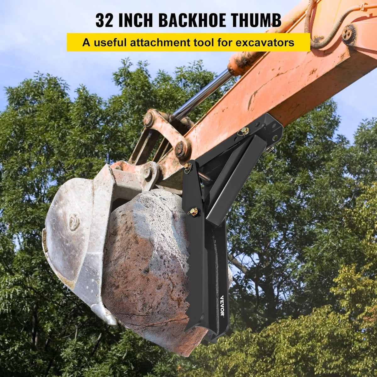 32 inch Backhoe Excavator Thumb Attachment Adjustable Weld On V98645