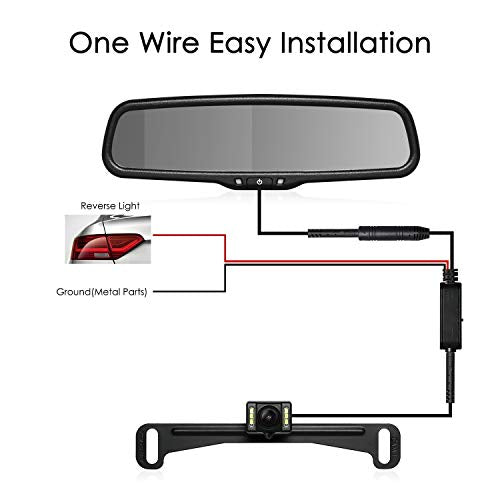 4.3" Rear View Mirror Camera with Night Vision Backup Camera B290365