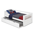 Twin Size Day Bed with Twin Trundle White V777999