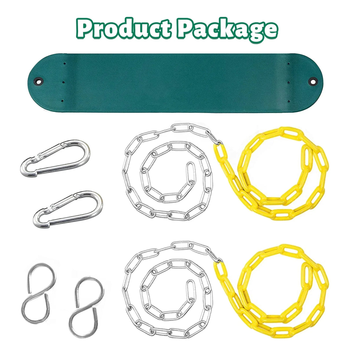 Green Heavy Duty Swing Set with Climbing Ropes and Platforms C413642