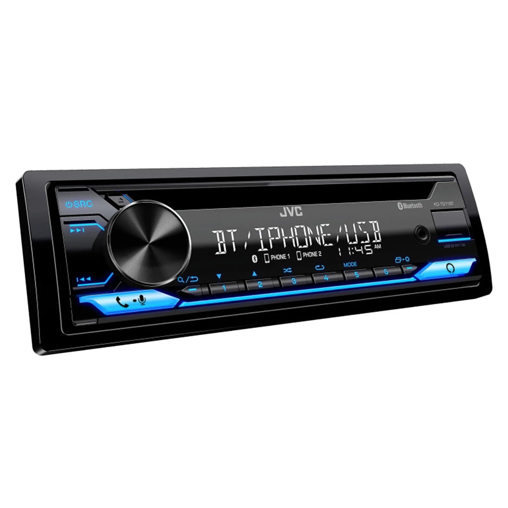 Single DIN Bluetooth CD Receiver with 6.5 Speakers and Install Kit S68594
