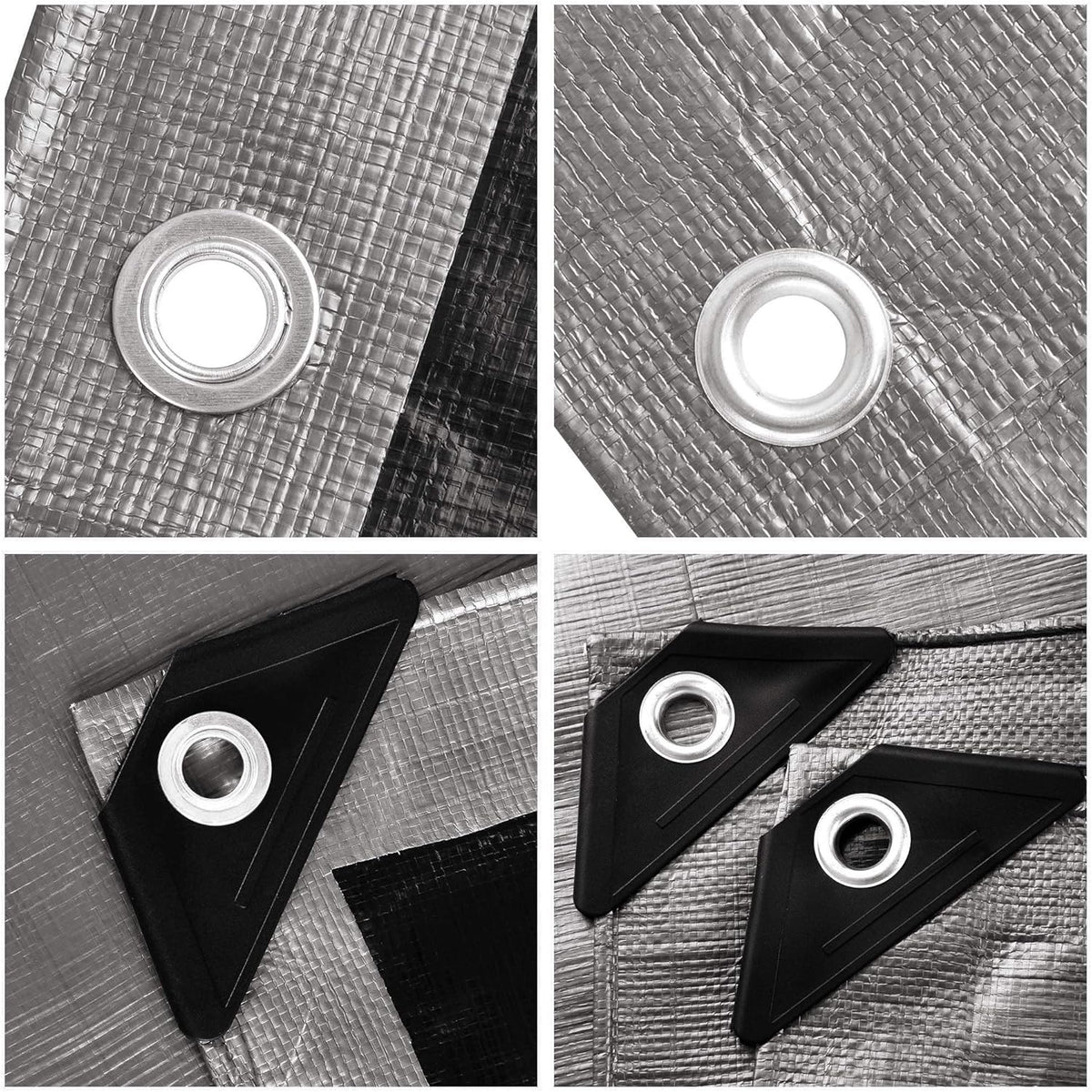 12x24ft Heavy Duty Poly Tarp Waterproof Tarpaulin Ground Sheet with Eyelets R99113