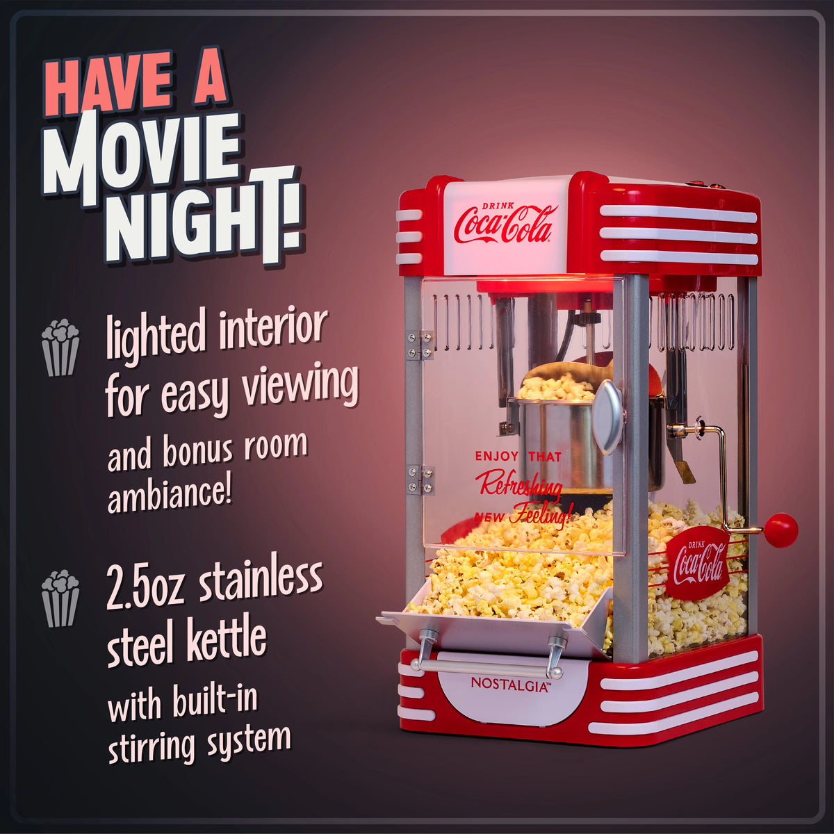 Red 2.5 oz Kettle Popcorn Maker A55392