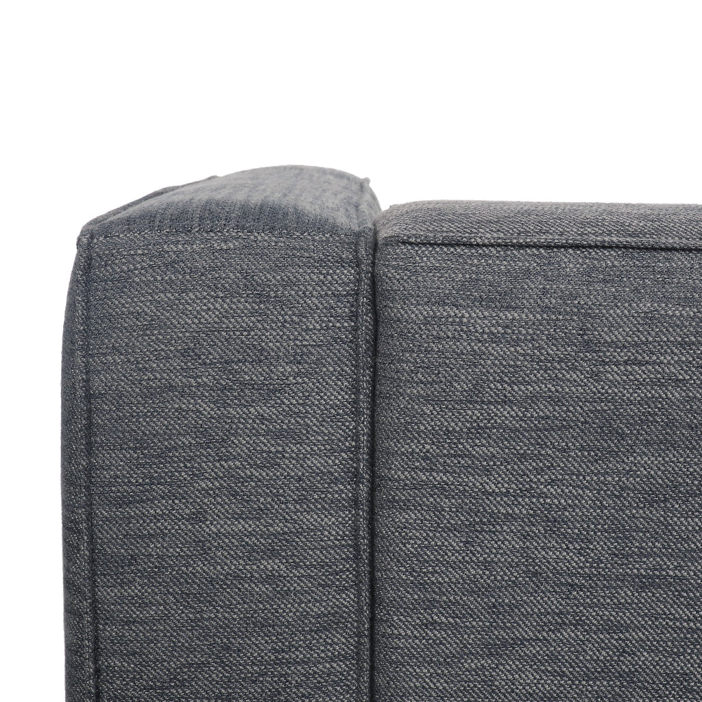 Charcoal Fabric Upholstered Loveseat L8011