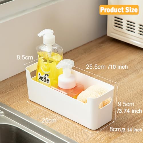 2 Pack Adhesive Over Cabinet Door Organizer Plastic Storage Containers Translucent V35245