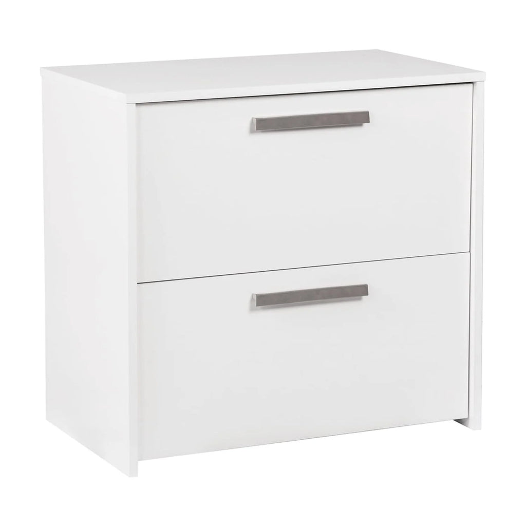 White 2-Drawer Engineered Wood File Cabinet R72296
