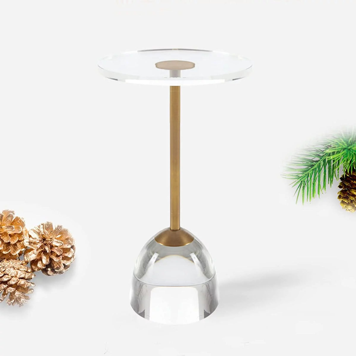 Clear Acrylic Round End Table W5117