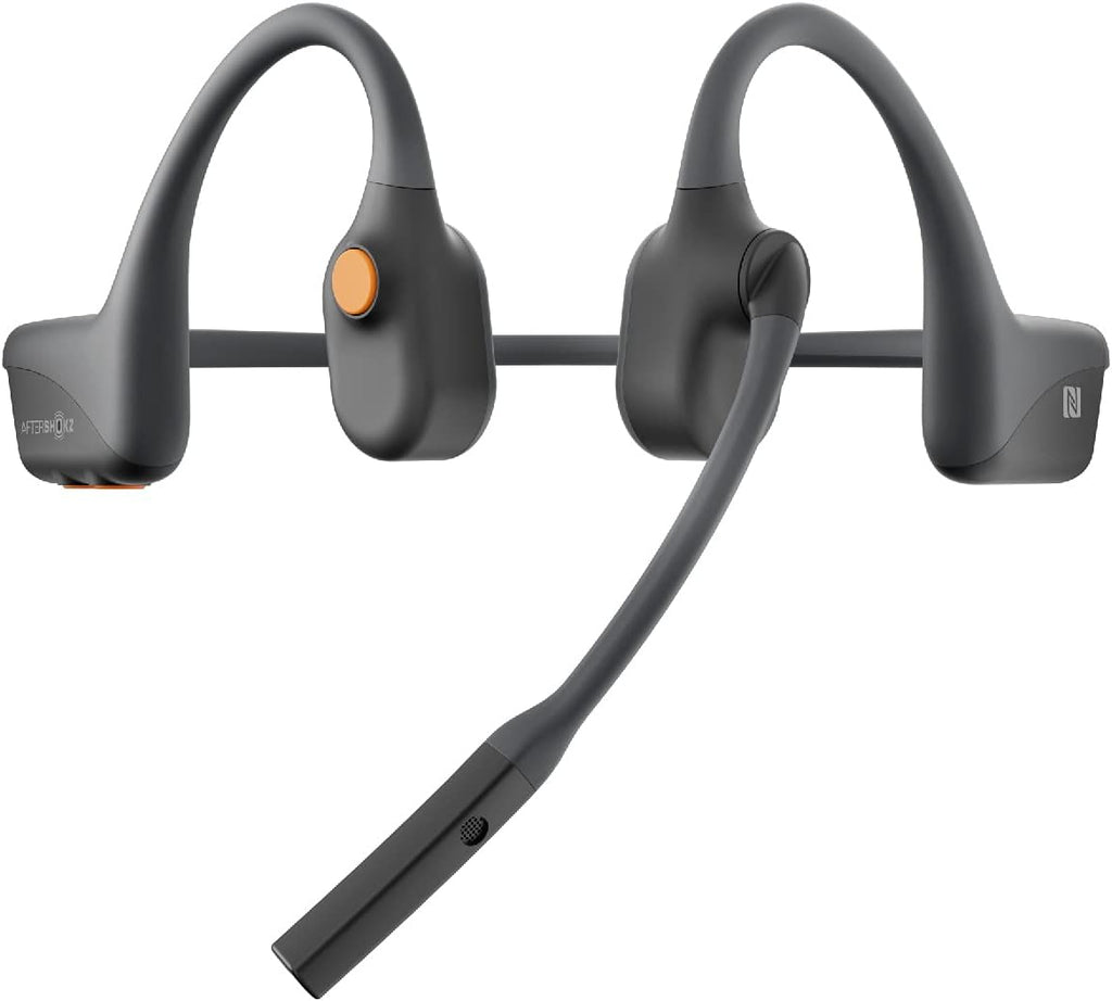 Black Bone Conduction Bluetooth Headset with Boom Microphone I447153
