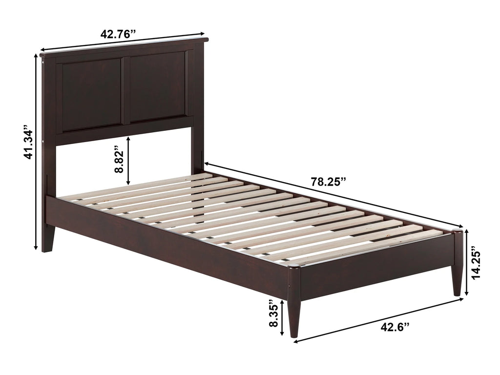 Twin Solid Wood Low Profile Platform Bed A46919