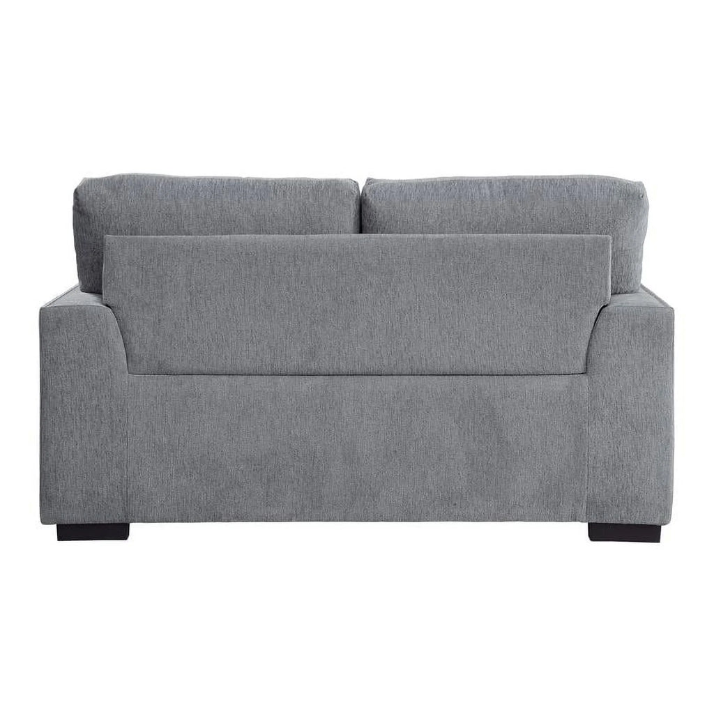 Dark Gray Chenille Loveseat O6365