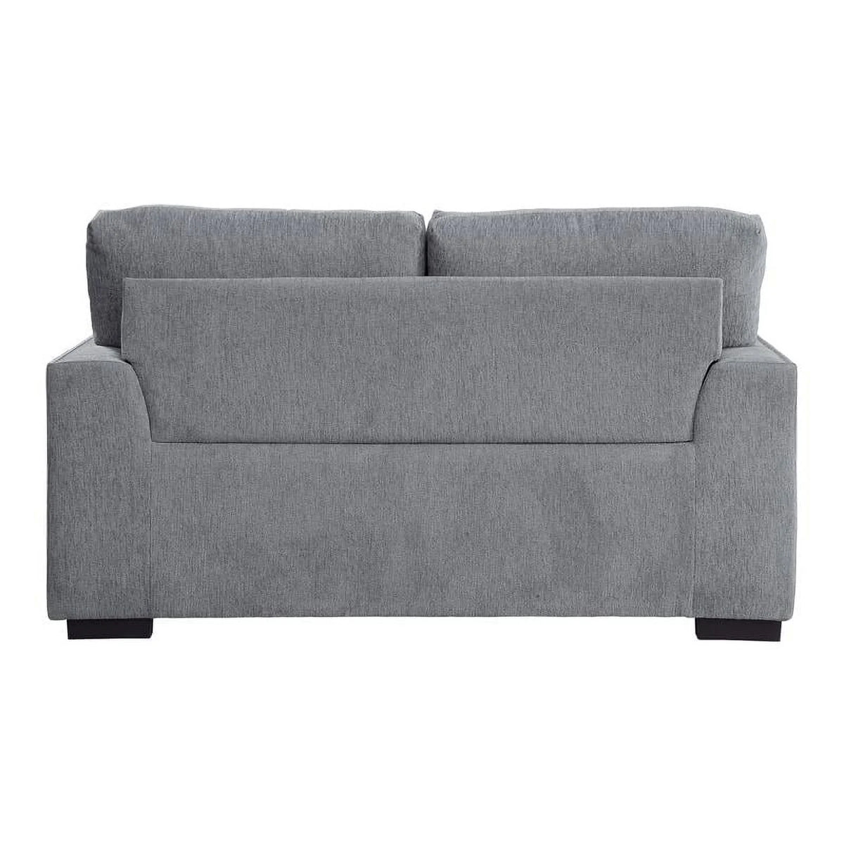 Dark Gray Chenille Loveseat O6365