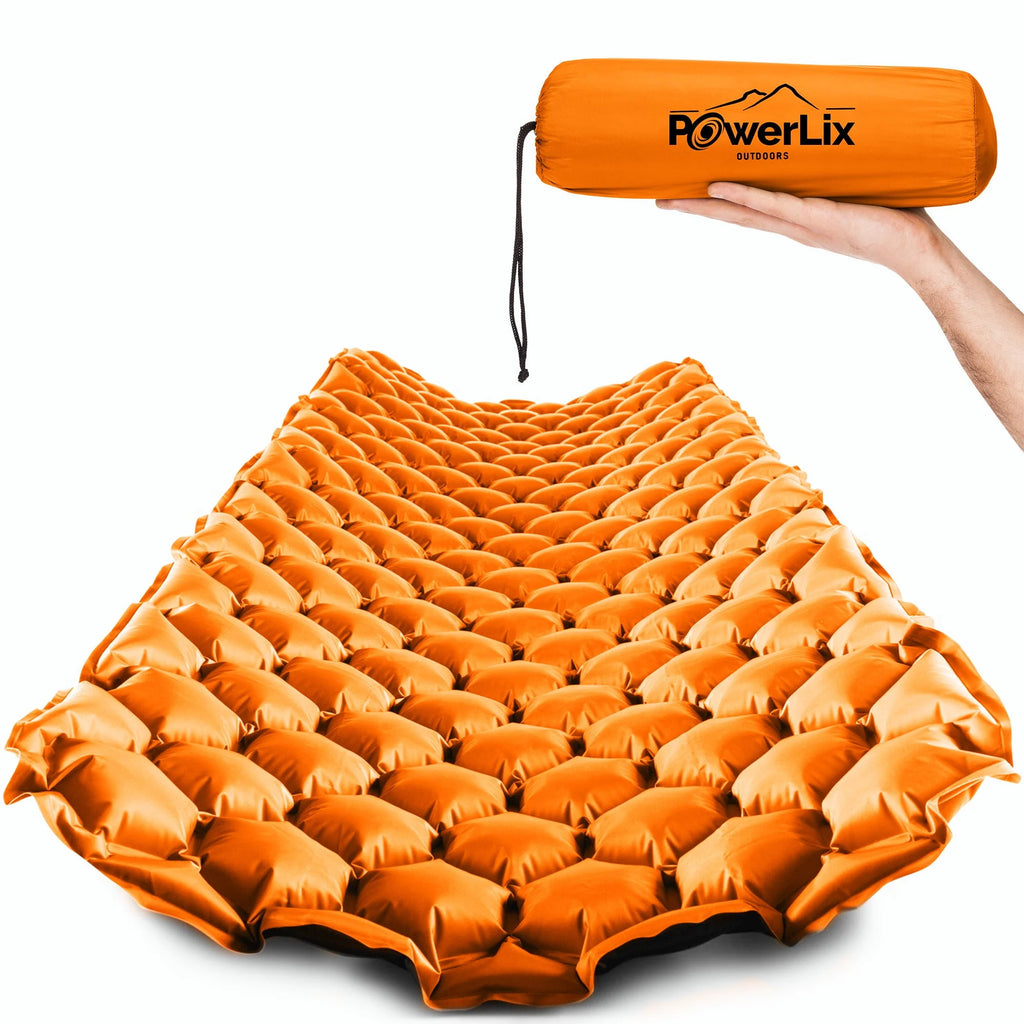 Ultralight Compact Inflatable Camping Sleeping Pad Orange R312773