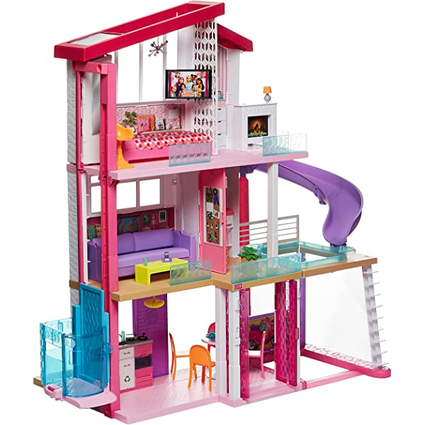 Dollhouse with Elevator, Pool, Slide and 70 Accessories A5235