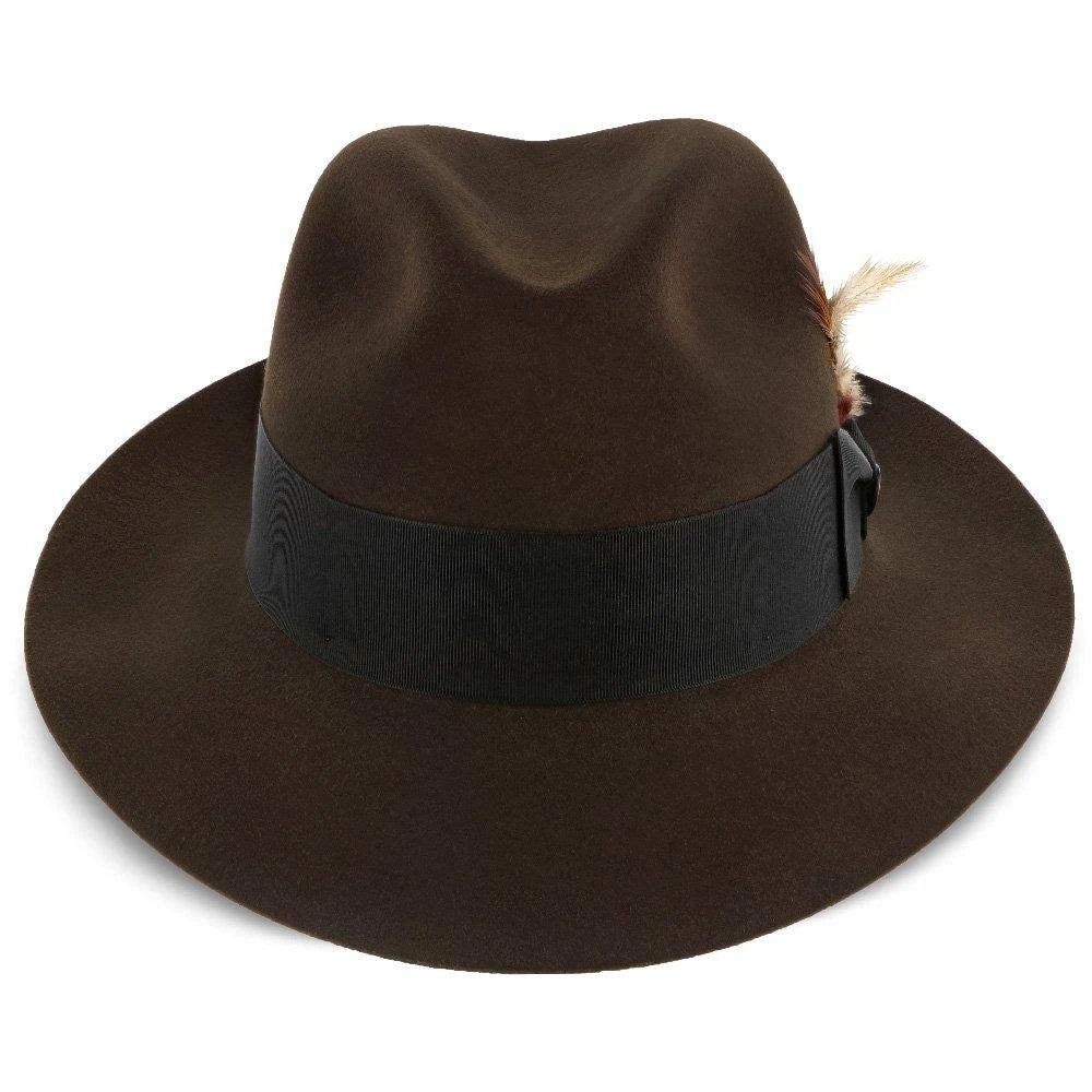 Beaver Fur Felt Fedora Hat Size 7 1/4 Caribou R503
