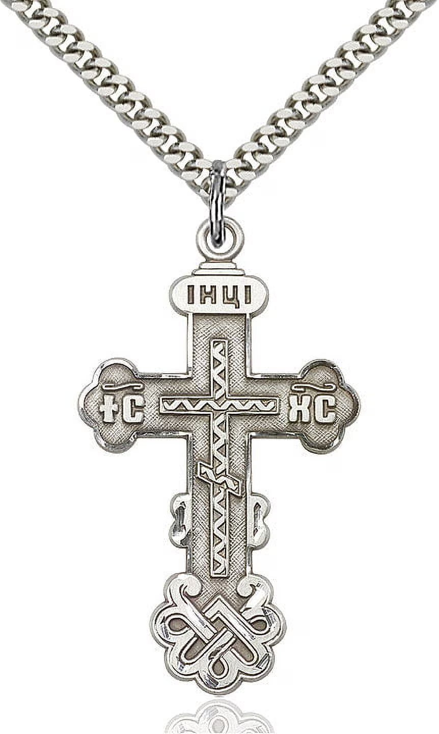 Sterling Silver Kiev Cross Pendant with 24" chain T121397