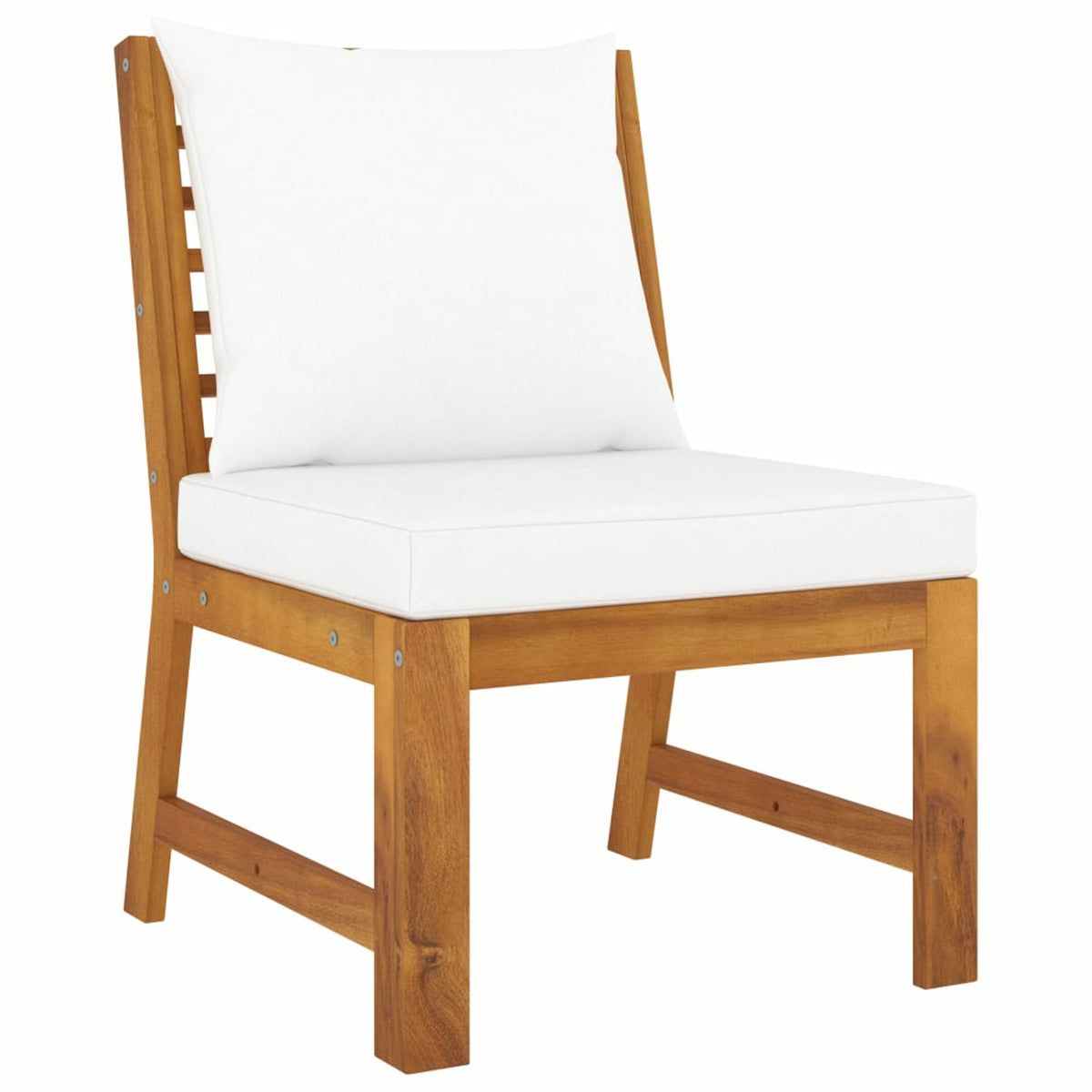 6 Piece Patio Lounge Set with Cushions Acacia Wood Outdoor Sectional Set J4681