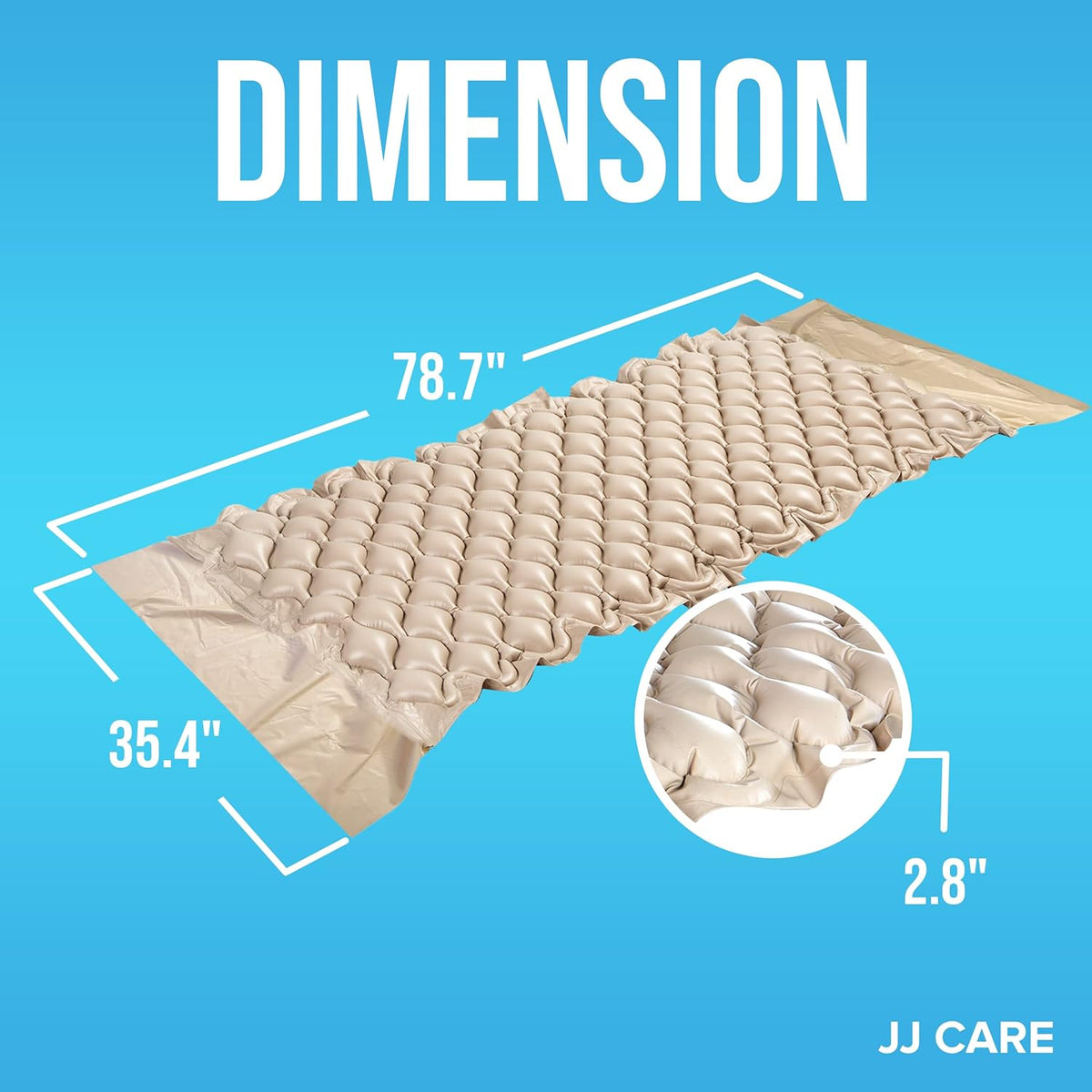 Alternating Pressure Mattress Pad with Pump, 79”x35”, Pack of 2 O589
