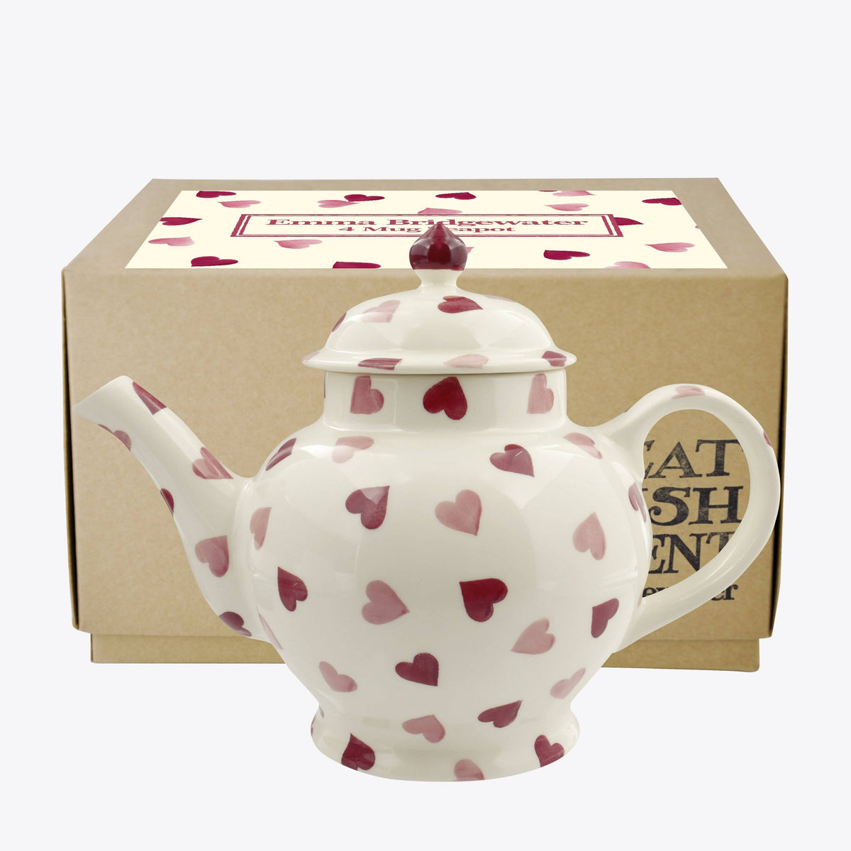 Pink Hearts 4 Mug Teapot Boxed D8048