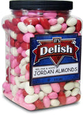 Red Pink & White Jordan Almonds Mix, 3.5 LBS Jumbo Container J9846