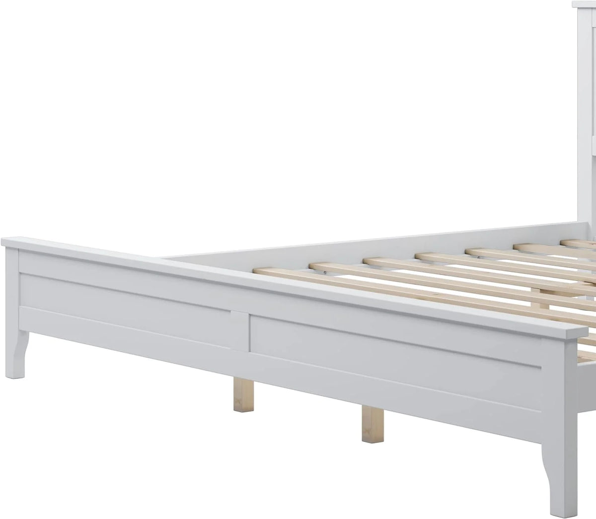 White King Size Solid Wood Platform Bed D678