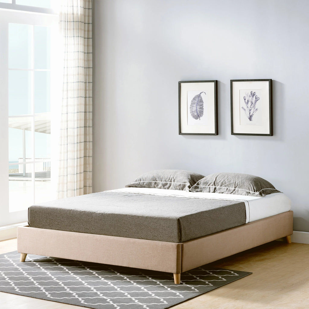 Queen Platform Bed Frame Dark Grey K7510