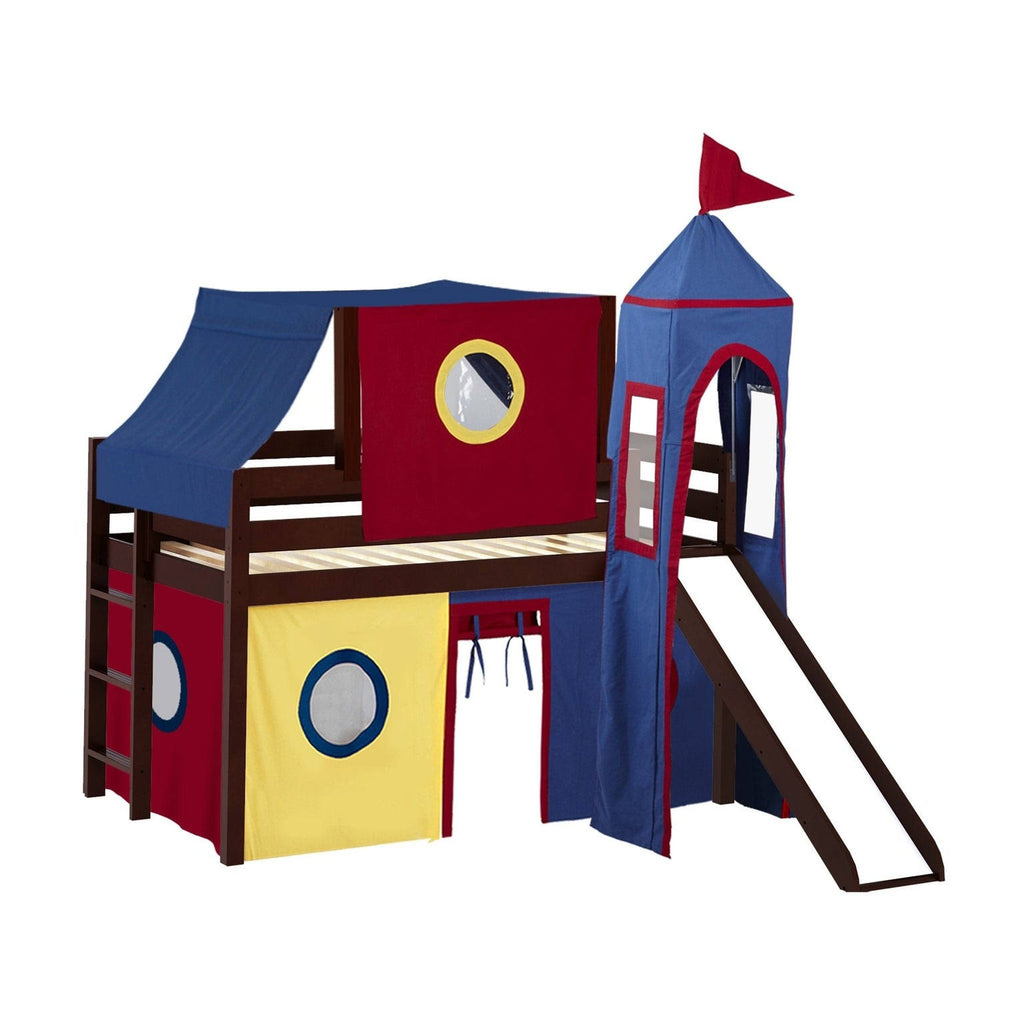 Twin Bed with Slide and Tent L702140