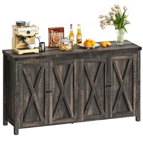 Oak Sideboard Buffet Cabinet with Storage and Doors W606952