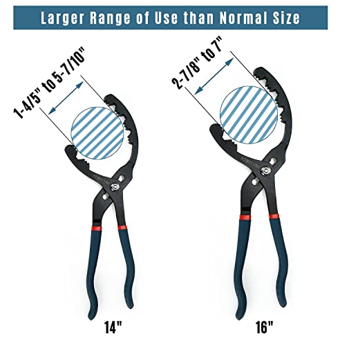12" & 16" 2pcs Adjustable Oil Filter Pliers T1609