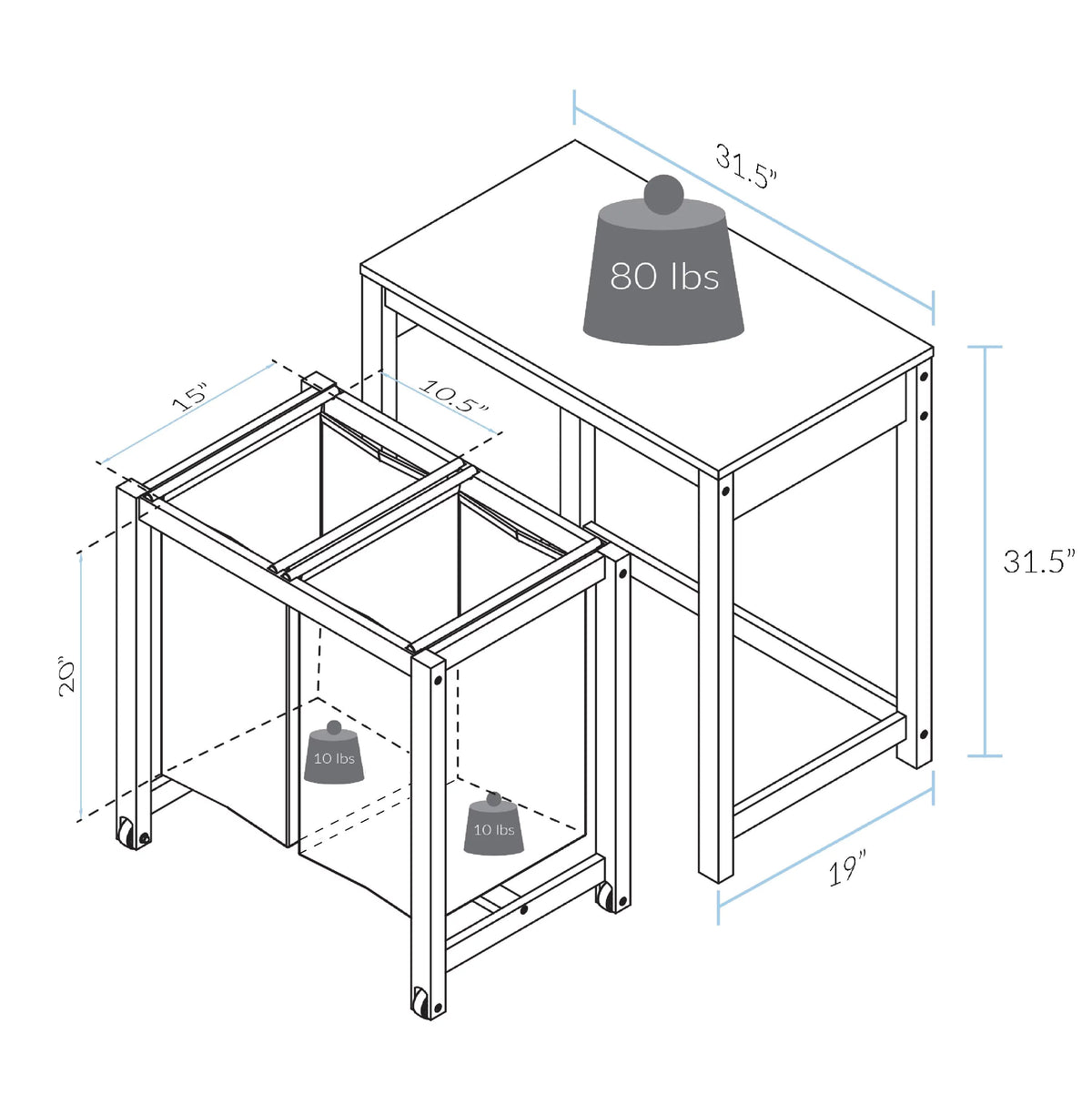 Off-White Laundry Hamper R862