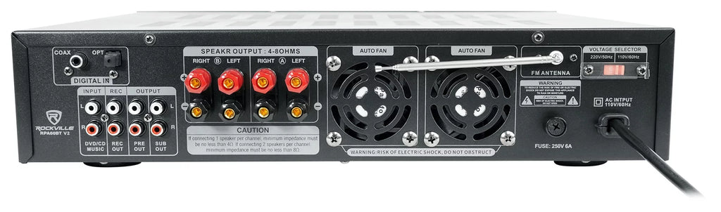 1000w Bluetooth Receiver with 4 In-Ceiling 6.5" Speakers U407306