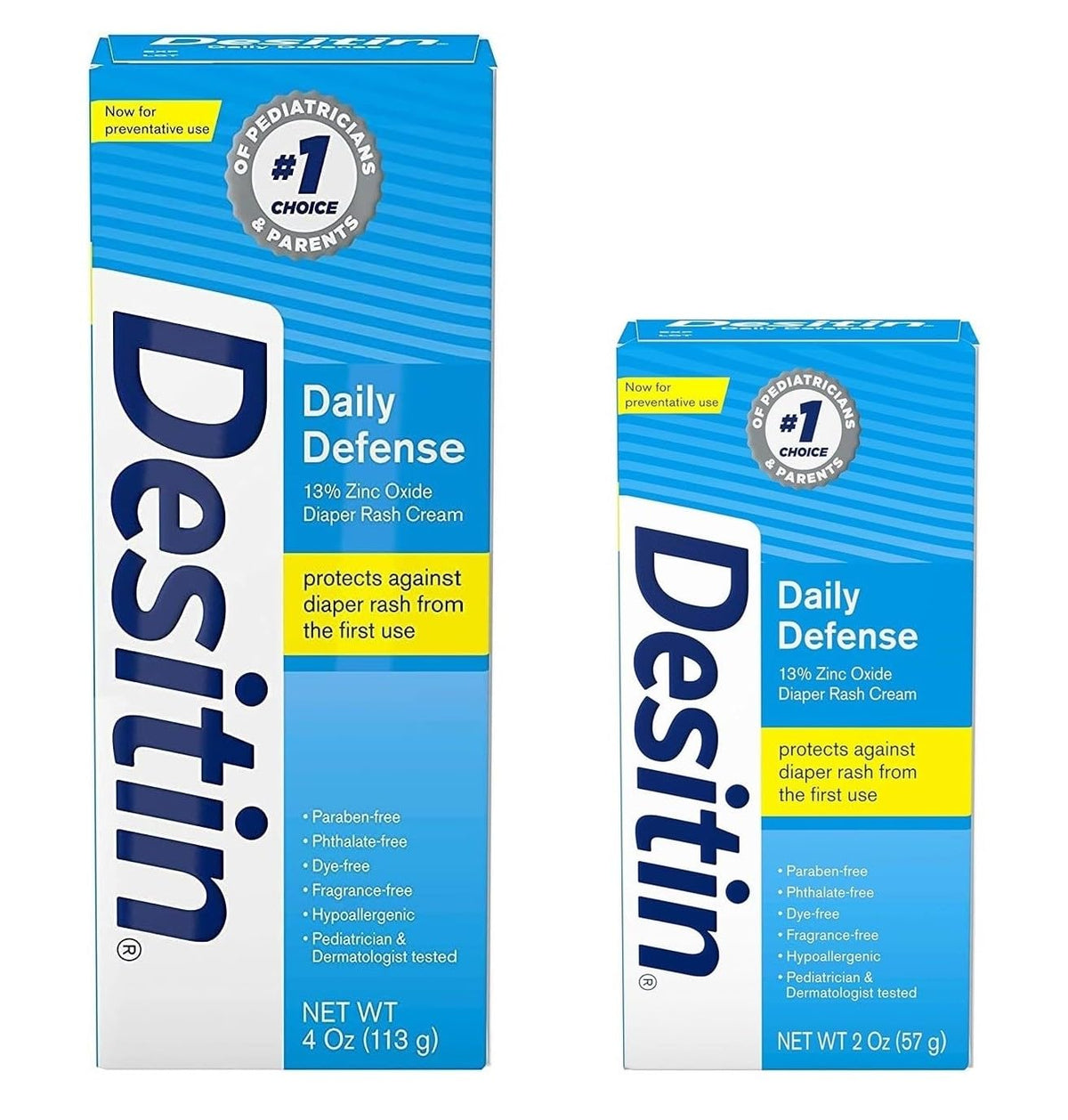 4 oz and 2 oz Bundle Pack Diaper Rash Cream with Zinc Oxide G7794