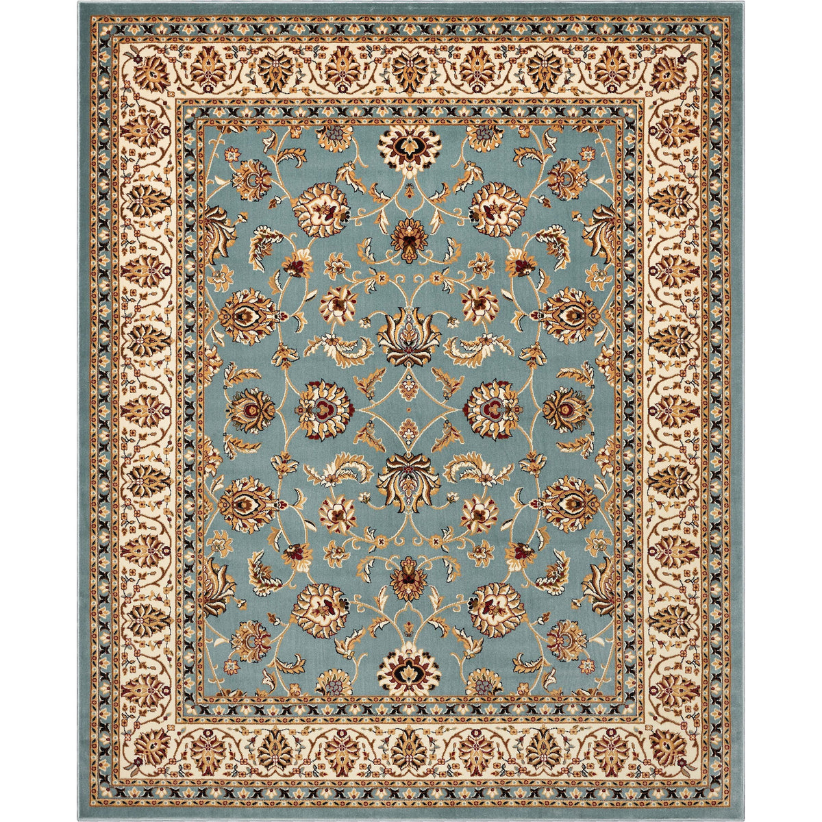 5'3" x 7'3" Floral Oriental Area Rug P201553