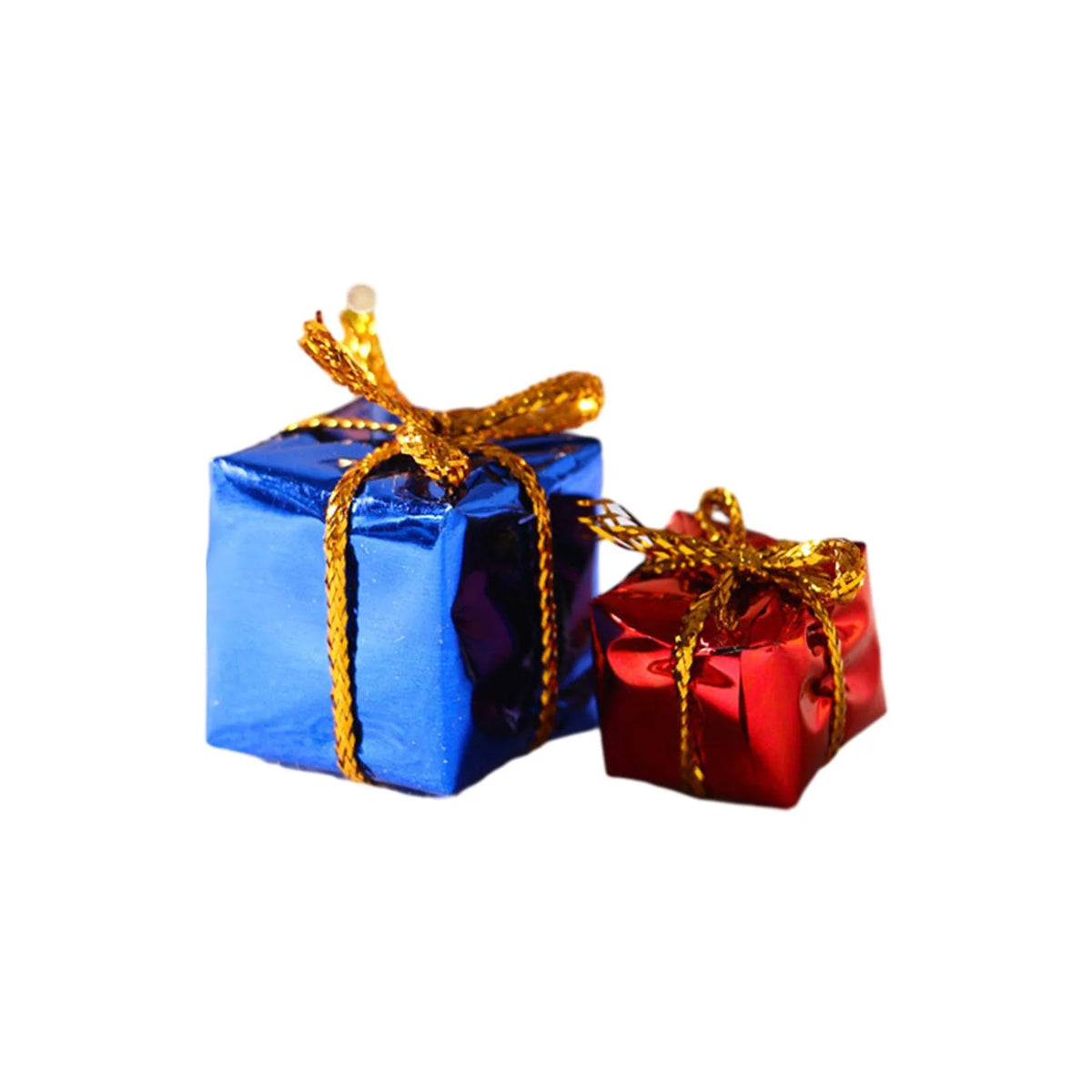 2Pcs Miniature Foil Ornaments 1:12 DIY Xmas Candy Box Blue Red F290945