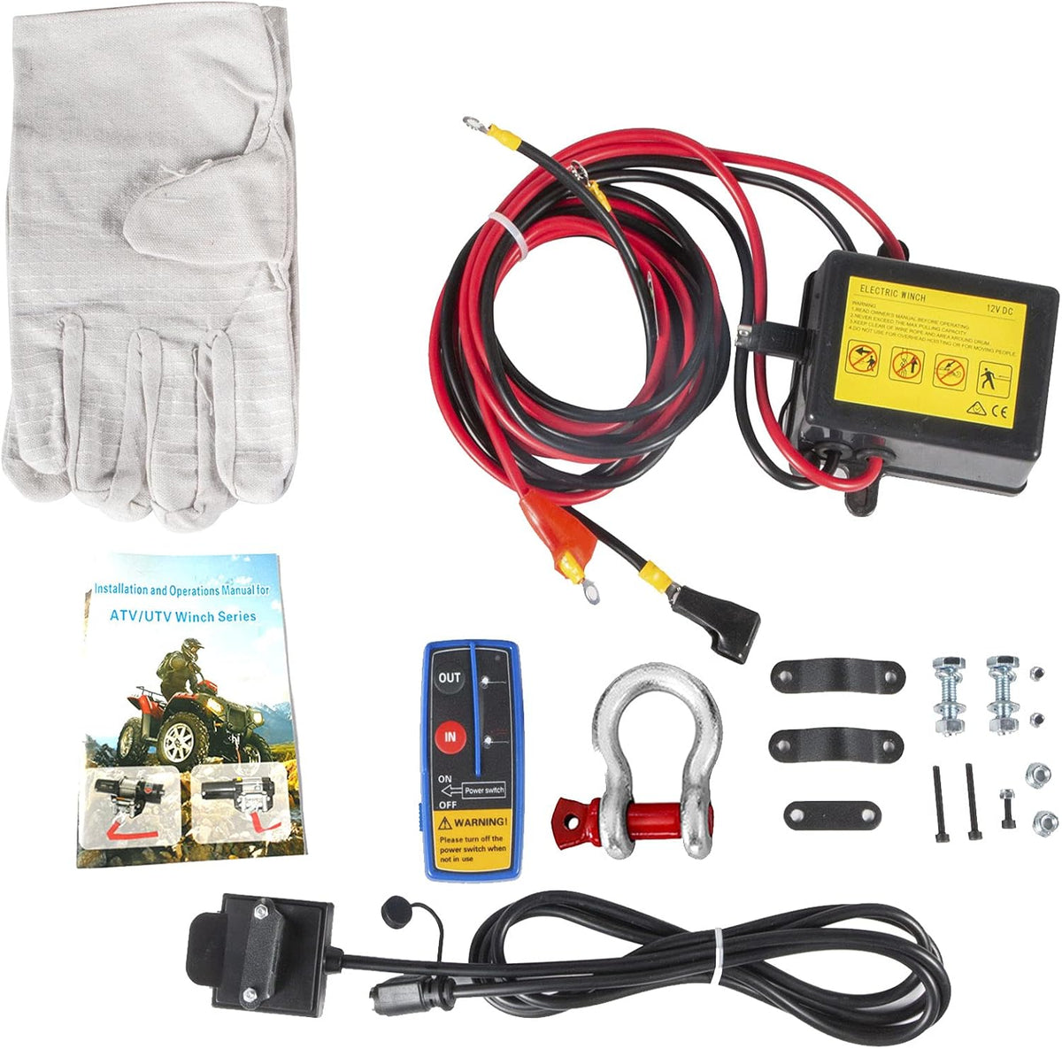 12V 4000 lbs Electric Winch Kit with Steel Rope and Wireless Remote Control N886