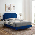 Navy Performance Velvet Twin Bed N745