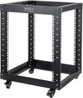 12U Open Frame 19-inch Server Rack with Casters L1153