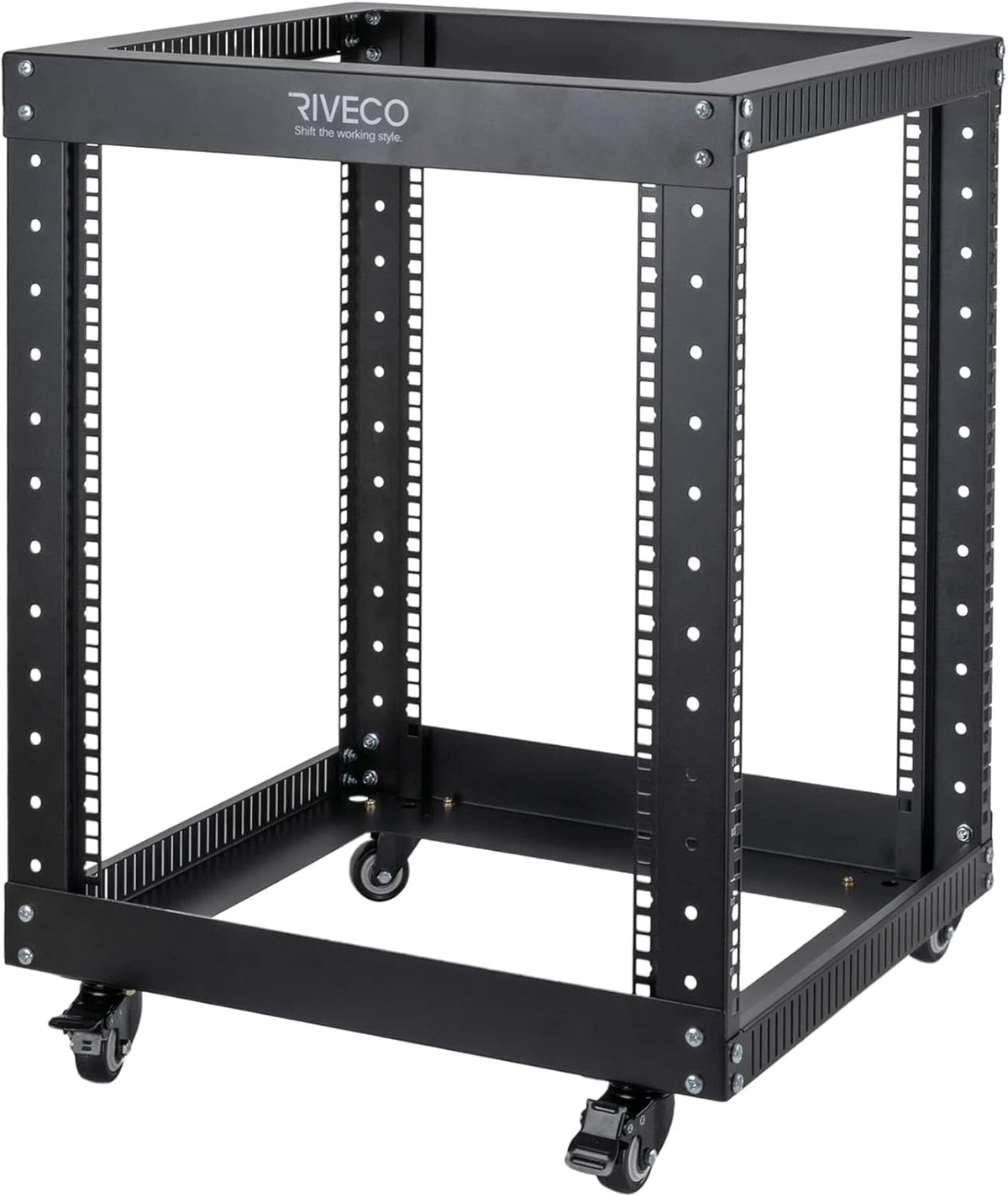 12U Open Frame 19-inch Server Rack with Casters L1153