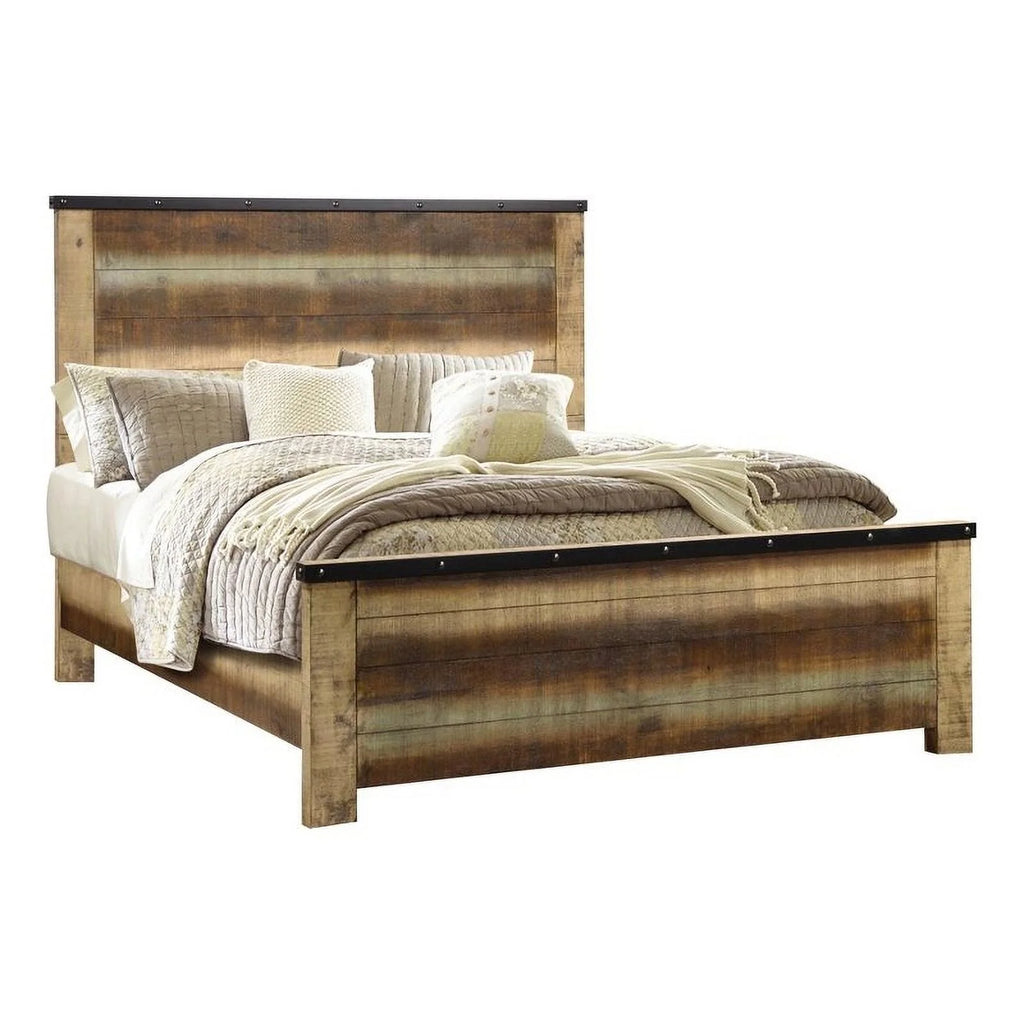 Wood Eastern King Panel Bed W481