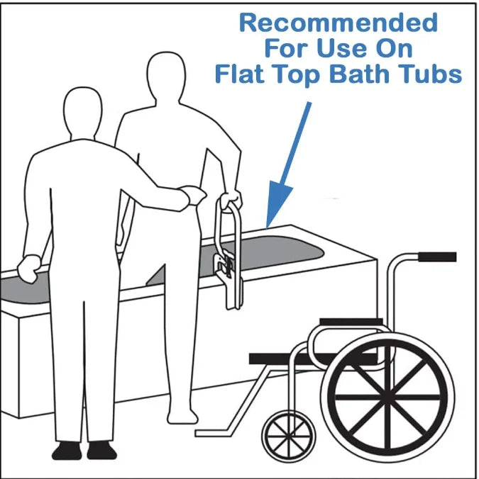 Fiberglass Bath Safety Grab Bar, White, 200 lb Capacity K591