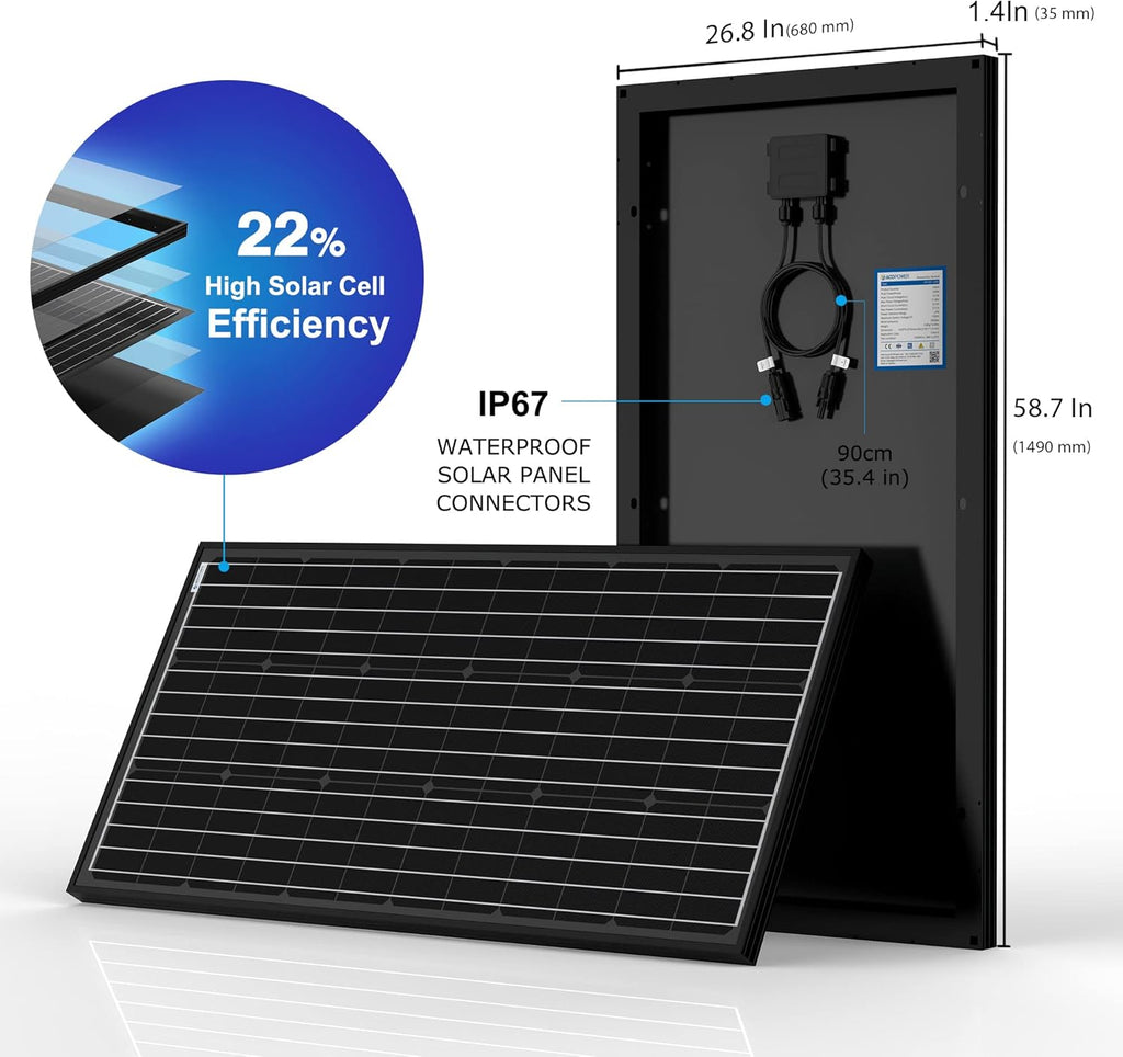 600 watt Black Mono Solar Panels T833057