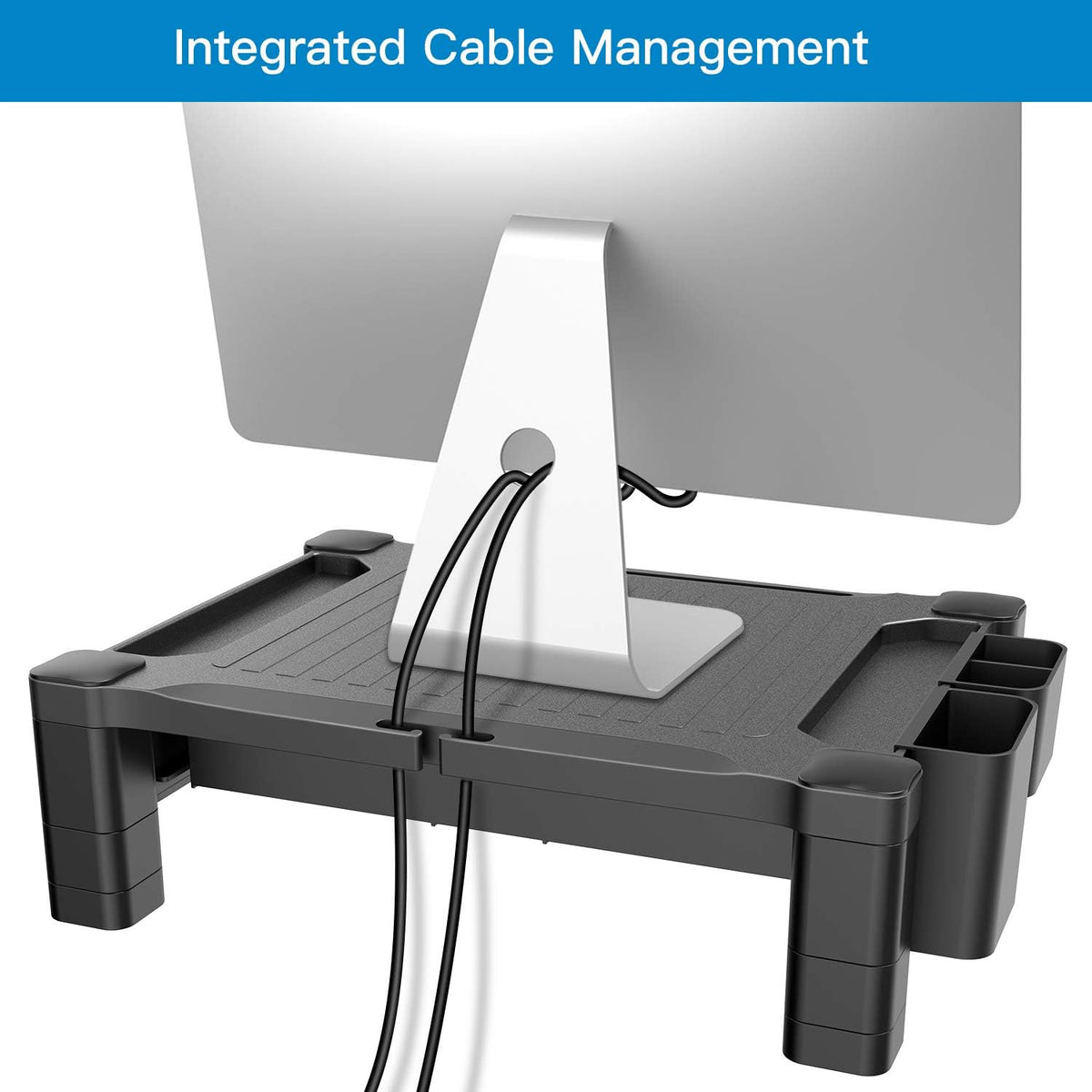 Monitor Stand with Drawer, Adjustable Computer Riser, Pack of 2 B46025