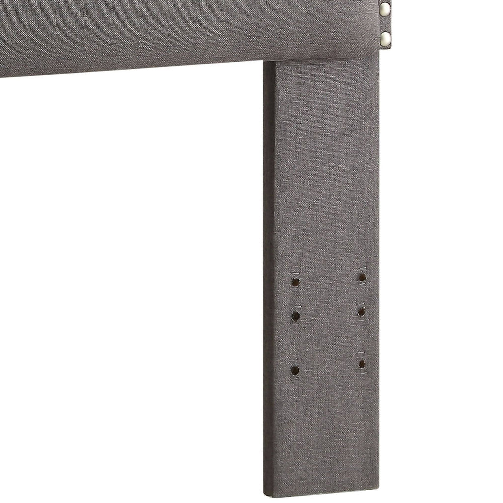 Gray Full Queen Size Wooden Headboard A182184