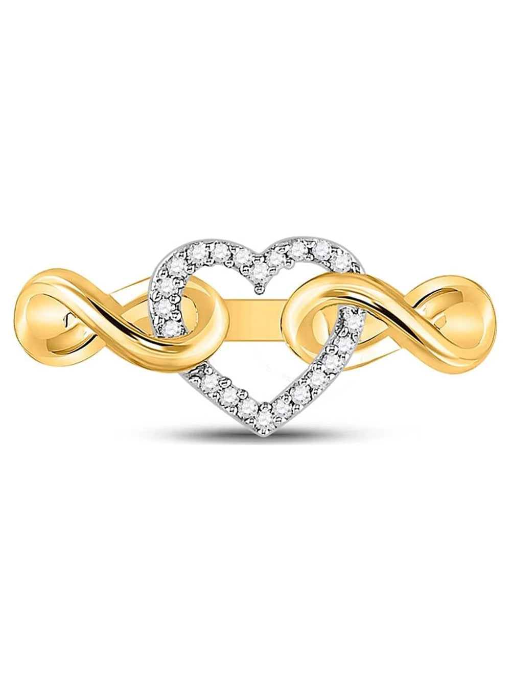 10kt Yellow Gold Diamond Heart Ring Q954262
