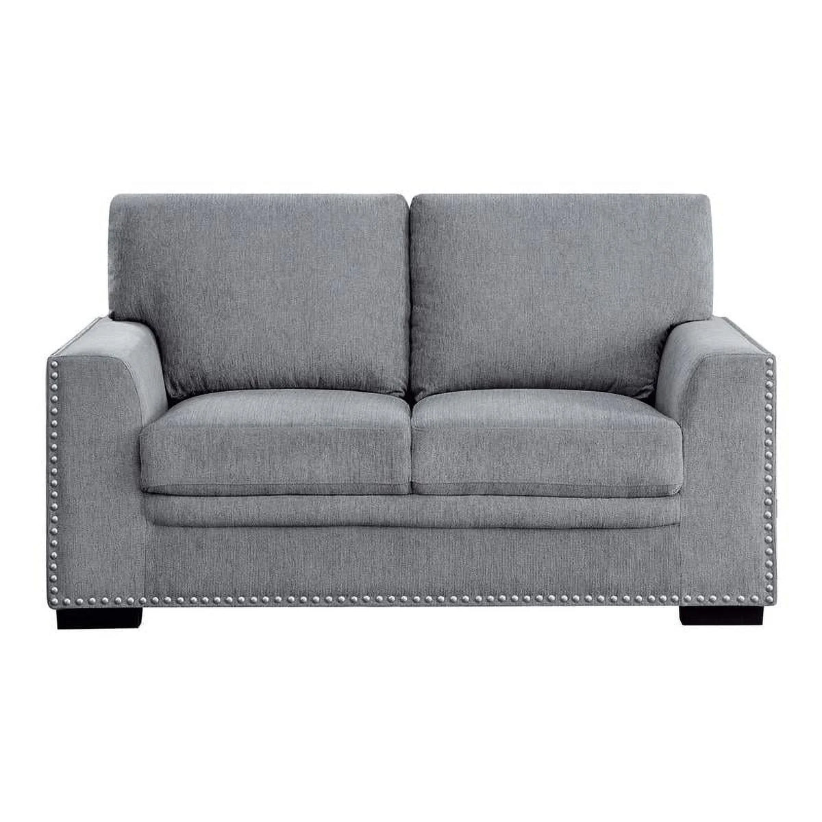 Dark Gray Chenille Loveseat O6365