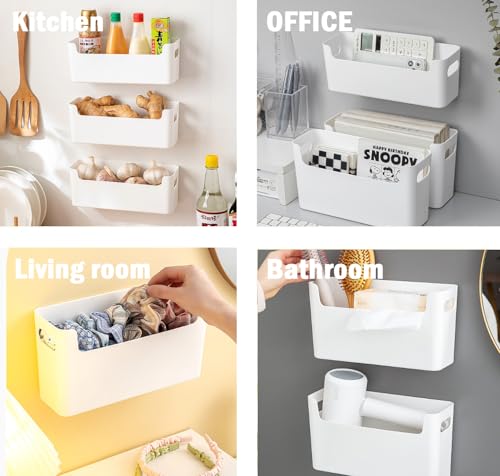 2 Pack Adhesive Over Cabinet Door Organizer Plastic Storage Containers Translucent V35245