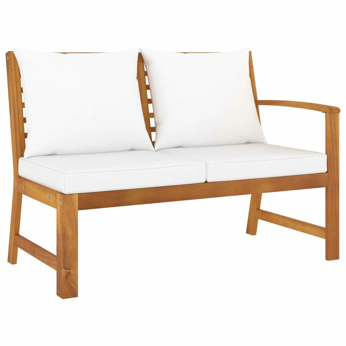 6 Piece Patio Lounge Set with Cushions Acacia Wood Outdoor Sectional Set J4681