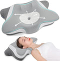 Ergonomic Memory Foam Cervical Neck Pillow with Cooling Pillowcase J462