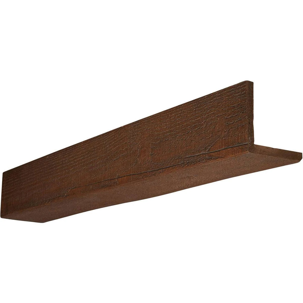 6x22W x 4x22H x 12&L Rough Sawn Faux Wood Ceiling Beam V2660