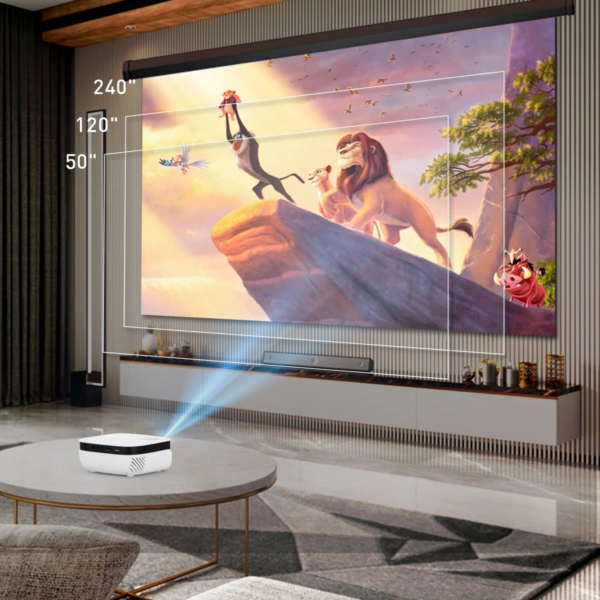 Mini Projector 720P Portable Full HD Home Theater Projector P677